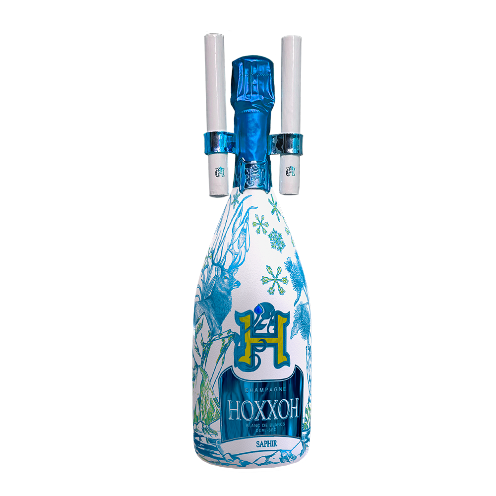 HOXXOH SAPHIR DEMI-SEC 75cl – Luminous champagne bottle – photo 3