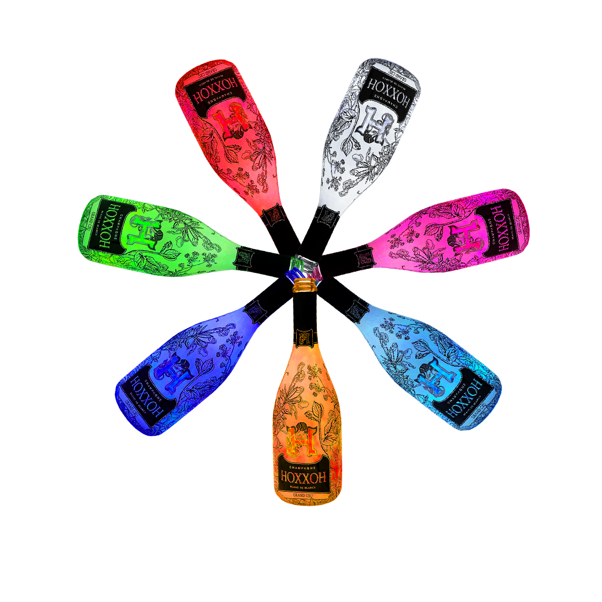 HOXXOH Ruby 75cl – Luminous champagne bottle – photo 12
