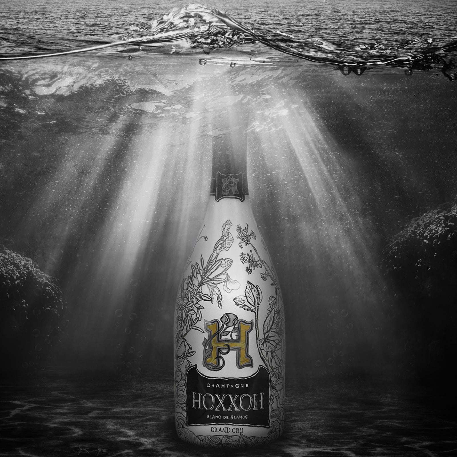 HOXXOH Grand Cru - 75CL - Luminous champagne bottle