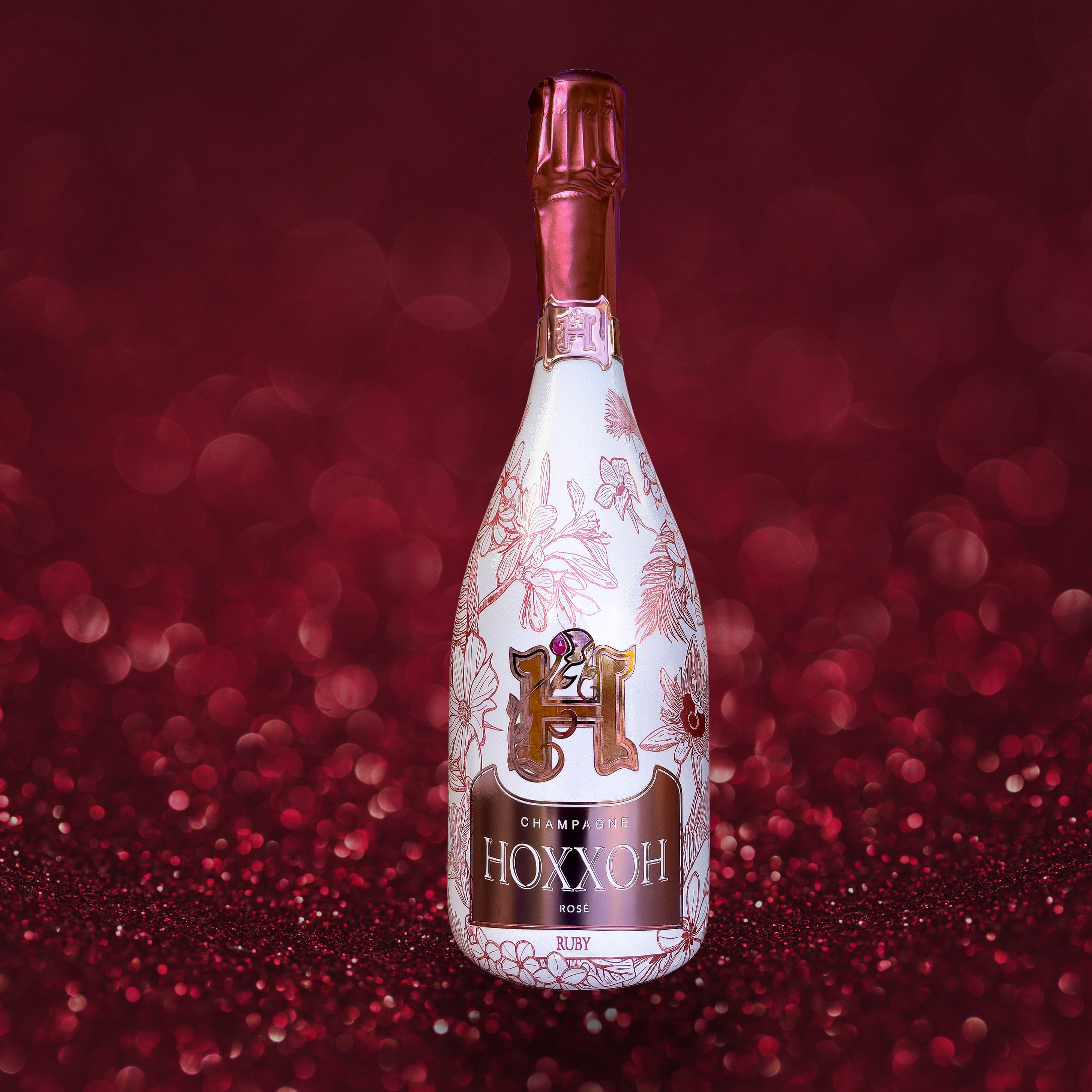 HOXXOH Ruby 75cl – Luminous champagne bottle – photo 6