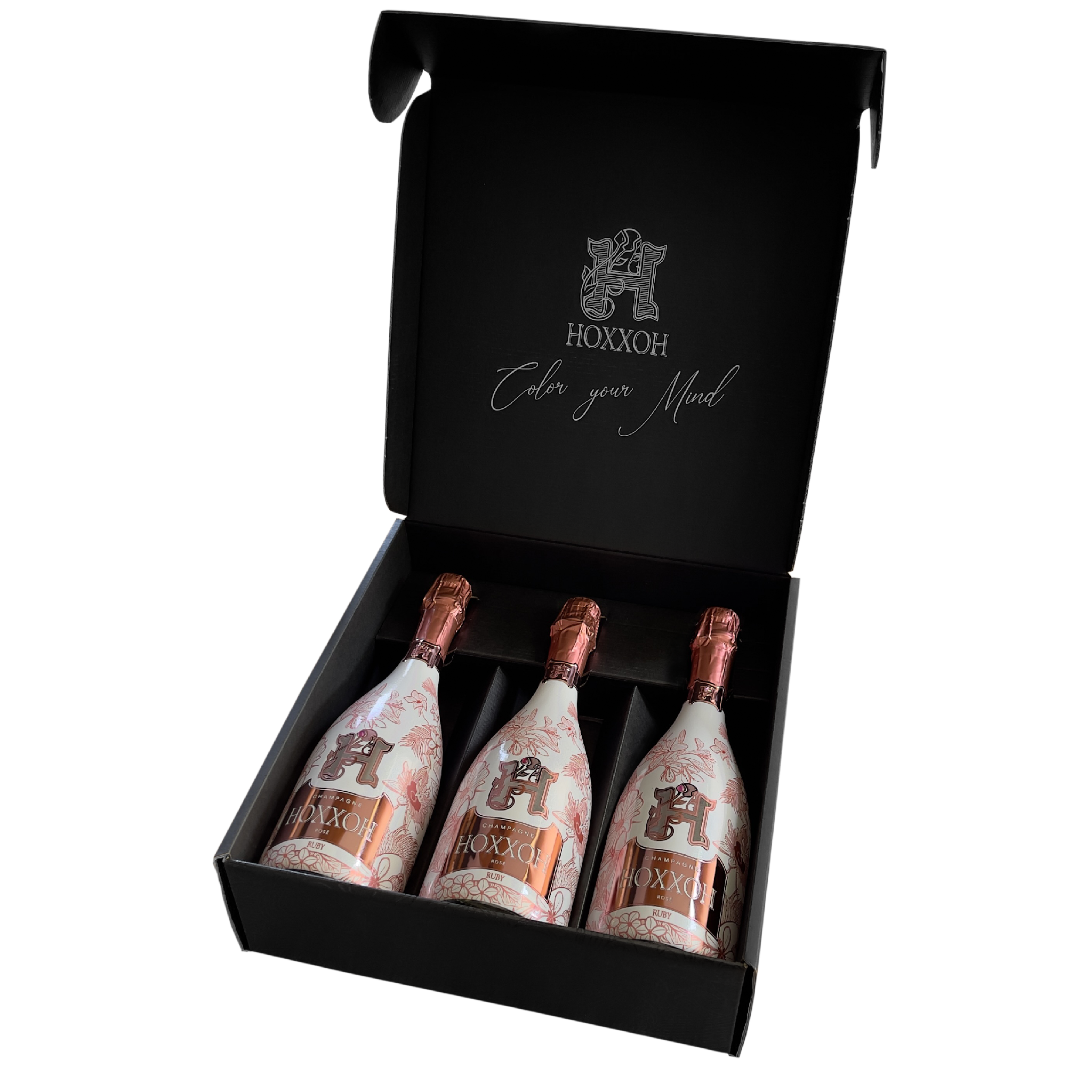 HOXXOH Ruby 75cl – Luminous champagne bottle – photo 9